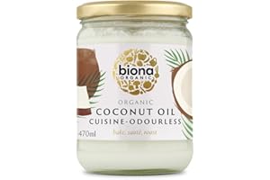 Biona Organic Coconut Oil 470ml - Cuisine Mild & Odourless - Dairy Free, Naturally Vegan - Ketogenic and 100% Natural - For Cooking, Roasting and Baking