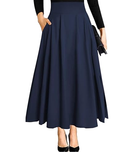Jupe Midi Rétro Pour Femme - Coupe Patineuse Taille Haute - Tissu Polyester - Style Années 50 élégant - Pour Travail Ou Sortie