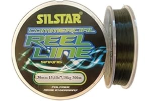 SILSTAR 300m Spools of COMMERCIAL SINKING Quality Polymer Fishing Line suitable for Coarse and Tournament (8 Strains from 4.2lb to 15.6lb)