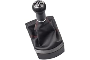 Kakulkomen Schalthebelmanschette für -SE-A-T Ib-iza 2002 2003 2004 2005 2006 2007 2008 Schalthebelmanschette Staubdichte Abdeckung Hülle (R5 Speed-Red Line)