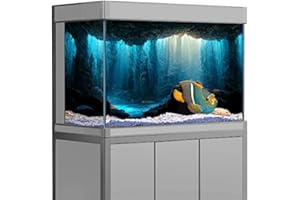 SB LITTLE Adhesivo de fondo de acuario, piedra de cueva subacuática, impresión HD, fondo de pecera, decoración de telón de fondo de PVC (11.8 x 15.7 pulgadas (30 x 40 cm)