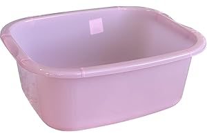 oceanevo® 11 Litres Rectangular Washing Up Bowl Pink Basin Mixing Sink Tidy Organizer Large Plastic Kitchen Portable Dish Washtub (Pink)