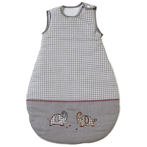 Preisvergleich Produktbild Baumwolle Schlafsack Jumbotwins, 70 cm lang, liebevolle Elefantenmotive • Jumbotwins Elefant Kinder Kleinkind Baby Winter