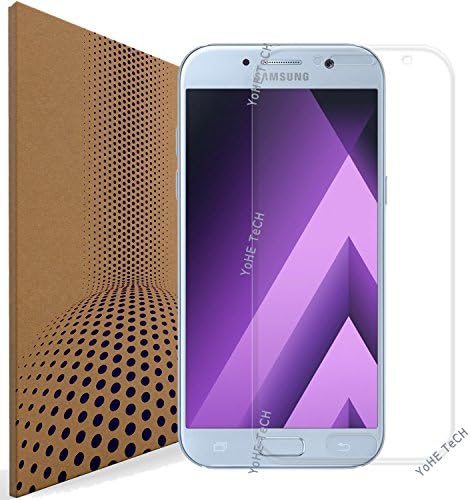 [3D Stereoscopic Bending Edge-Cover Full Screen] Samsung Galaxy A7 2017 Glass Screen Protectors, VLP Anti Scratch 98% Clarity Fingerprint Resistant Tempered Glass Screen Protector for Samsung Galaxy A7 2017 (Transparent)