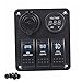 Produktbild Rokoo Wasserdichte 3 Gang Rocker Switch Panel 12V 24V USB Socket Power Voltmeter Ladegerät für Auto Boot