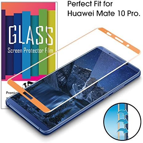 Huawei Mate 10 Pro Screen Protector Flat Full Coverage,AKPATI 9H HD Clear Privacy Tempered Glass Screen Protector for Mate 10 Pro Phone[Case Friendly][Scratch Resistant][Anti Glare|Fingerprint]- Gold