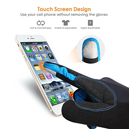 INTEY Fahrradhandschuhe Touchscreen kompatibel Vollfinger und Halbfinger für Radsport mit Lycra, 2 Paar - 2