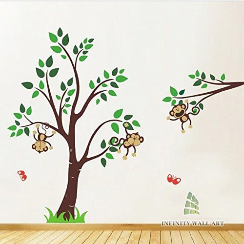 Infinity Wall Art Animal Friends Jungle Safari Nursery Mega Wall Art Sticker - PD401/Direction A (Regular)