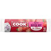 Cook B&uuml;zg&uuml;l&uuml; Kokulu &Ccedil;&ouml;p Torbası, B&uuml;y&uuml;k Boy, &Ccedil;ilek Kokulu, 10 Adet/Rulo