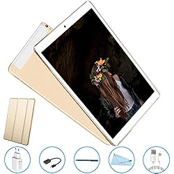 Tablet 10 Pulgadas 3GB+32GB, Octa Core，Android 7.0, Dual SIM, 3G Tableta de función de Llamada , Batería de 8000 mAh, WiFi/ Bluetooth/GPS/OTG, V Mobile , Golden (805-01)