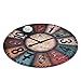 Produktbild BESTHOO Teppich Mode Kreative Retro Wanduhr Runden Teppich, Schlafzimmer Wohnzimmer Raum Hängenden Korb Runden Teppich Schreibtisch Computer Stuhlkissen (größe : 80cm in Diameter)