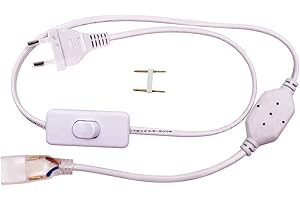 Alimentatore da 80 cm Cavo Alimentatore con Interruttore EU Spina Connettore per XUNATA 5730 240LEDs/m Striscia LED (PCB 15mm)
