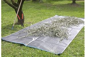 BAGUTIL Bâche de ramassage déchets Verts, Feuilles, Taille de Haies, très résistante, avec 4 poignées, fabriquée en France (polypropylène, 2m x 3,4m)