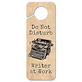 Do not disturb escritor en el trabajo plÃ¡stico tirador de puerta con texto en...