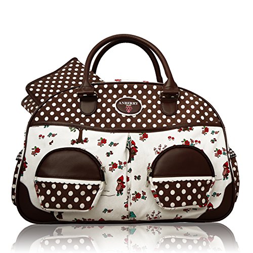 Preisvergleich Produktbild Anberry Wickeltasche Rotkäppchen gepunktet, Braun