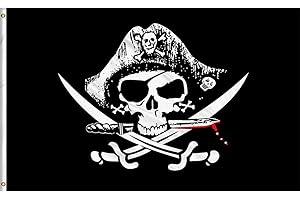 CC WONDERLAND ZONE (3x5 feet) Jolly Roger Flag CrossKnife Pirate Flag-Pirate Party Supplies Decorations Banners-Pirate Flag Skeleton Flag for Pirate Party Decoration