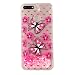 Produktbild Everainy Kompatibel für Huawei Honor 7A Hülle Silikon Transparent 3D Flüssig Glitzer Durchsichtig Gummi Stoßstange Huawei Y6 2018 Liquid Stoßfest Hüllen Handyhülle Schutzhülle (Rosa Schmetterling)