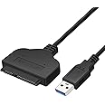 Yizhet USB 3.0 vers SATA Adaptateur Disque Durs pour 2,5 Pouces SSD HDD, Cable Disque Dur Interne, Superspeed 5 Gbps, Support