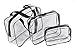 Travel Kit Organizer Cosmetic Bag Toiletry Bag Trim Clear PVC 3 Bag Travel Set Black