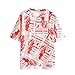 Produktbild Fannyfuny Männer t-Shirt Herren Rundhals Brief Patchwork Drucken Kurzarm Shirt Casual Elegant Lose Plus Size Shortsleeve Tops Outdoor Running Fitness Sweatshirt Sportoberteile Sport Crop Tops M-3XL