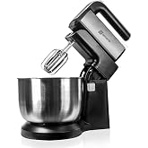 BEHOME 5L Reposteria Kneader Blender, 300W Mixer, Stainless Steel Bowl 5 Speed, Turbo Function