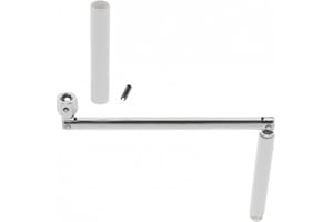 cyclingcolors Poignée de manivelle articulée pour volet roulant en acier avec contre-poignée et goupille Store Fenêtre Baie vitrée Mécanisme, 6 pans 10mm longueur 325mm