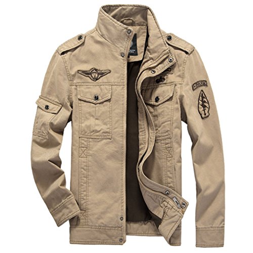 Baumwolle Jacke Herren bergangsjacke Militr Pilotenjacke Army Feldjacke Vintage Slim Fit Parka Mnner