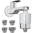 WaterScience CLEO Hard Water Softener for Tap and Shower | Shower Filter for Bathroom | with Metal Adaptor set