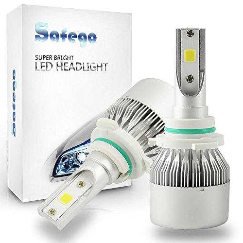 Safego Bombilla 9006 LED Coche, 2x 8000LM 9006 HB4 LED Faros Delanteros Bombillas, Faros Reemplazo de Halógena y Kit Xenón, Lámpara Luz 6500K Blanca 12V-24V, Garantía de 1 años