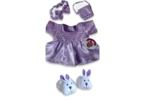 Build Your Bears Wardrobe Teddybär-Kleidertasche, glitzernd, für Build a Bear Teddy's (lila)
