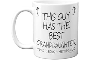 Stuff4 This Guy Has The Best Granddaughter Mug - Granddaughter Gifts, 11oz Ceramic Dishwasher Safe Coffee Mugs - Grandad Gifts for Birthday, Christmas Fathers Day Presents, Premium Cup Made in UK