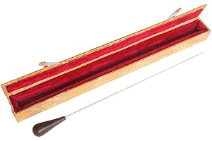 MOONEMBASSY Baguette de chef d'orchestre avec poignée en bois d'ébène et boîte de rangement