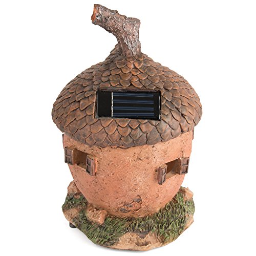 Garten Solar Powered LED Fairy House Licht Eichel Ornament Whisper Rose - 3