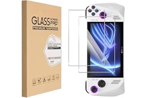 Shunwige (2 Pack) Progettato per ASUS ROG Ally Protezione dello schermo in vetro temperato, 9H, 0,33 mm, antigraffio, senza bolle d'aria