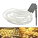 Produktbild SUAVER LED Streifen Licht Outdoor, Wasserdicht Flexible LED Ribbon Solar Powered 16.4ft / 5M SMD2835 100LED Stimmung Seil Beleuchtung für Küche, Schlafzimmer, Home dekorative Beleuchtung, Party, Dekoration Weihnachten (Warmweiß)