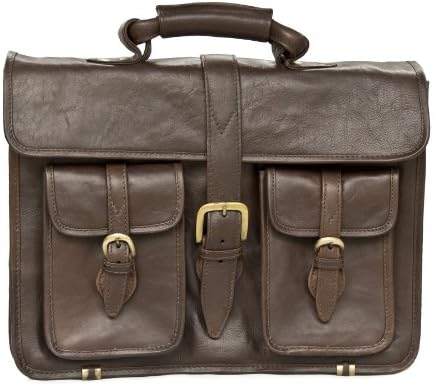 wombat leatherWombat Biela Full Grain Leather Satchel Business Bag - Brown