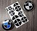 Price comparison product image SuperWrappz-co-uk BLACK CARBON FIBER GLOSS BMW HALF Badge Emblem Overlay Sticker HOOD RIMS FITS BMW Series 1, 2, 3, 4, 5, 6,7, X1, X2, X3, X4, X5, X6, Z1, Z3, Z4, Z8