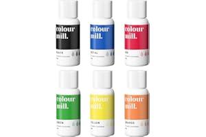 Colour Mill Next Generation Oil Based Food Colouring 20ml - Primary Colours Pack Of 6