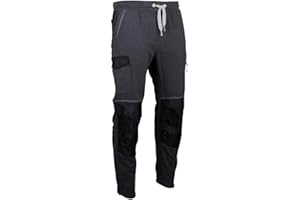 LMA Lebeurre - Pantalon de travail bicolore moletton 320 Gr - TECHNO - Gris/Noir