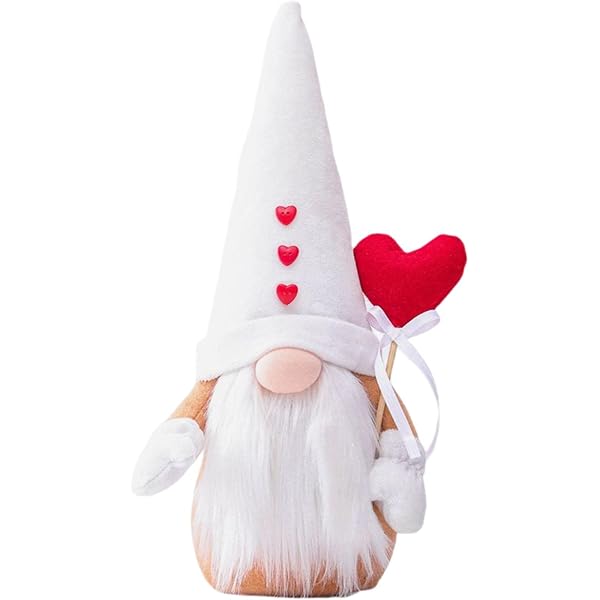 Bnibol Blue Snowflake Gnome Plush Doll - Standing Home Decoration, 11" Tall, Adjustable Hat