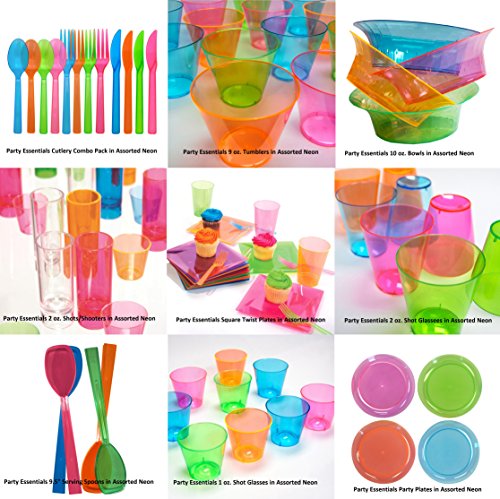 Plastikteller „Neonfarben“ 20er Pack - 3