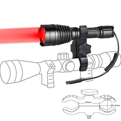 Odepro Langstrecken Jagd Taschenlampe Mit Rot Grün IR850nm Weiß ersetzbar Cree LED und Fernschalter Für die Jagd - 6