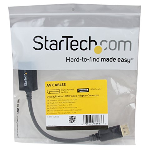 StarTech.com DisplayPort auf HDMI Video Adapter / Konverter (Stecker/Buchse) – DP zu HDMI mit bis zu 1920×1200 – DP / HDMI Länge 25cm - 5