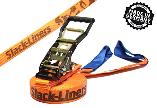 Slack-liners - Cinta para slackline (ancho: 50 mm, largo: 25 m, con hebilla)