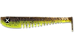 ‎MONKEY LURES Monkey Lures King Lui - 7,5 cm, 10 cm, 12,5 cm, 14 cm - Big L Köder, Gummifisch, Angelköder, Softbait, Zanderköder, Kunstköder Angeln, Gummiköder