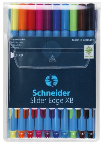 Schneider 152290 Slider Edge XB Kugelschreiber-Etui mit 10 Stück sortiert