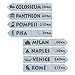 Beistle 54244 Italian Street Sign Cutouts, 3-3/4 by 23-3/4-Inch, Multicolor