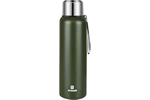GIOGD Vacuum Insulated Flask 1500ml/50oz with Cup lid Stainless Steel Thermo Water Flasks Leakproof Keep Coffee hot&cold Drink Bottle.(Green,1500ml)