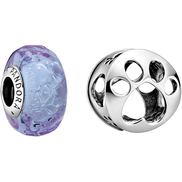 Pandora Wellenförmiges Lavendelblaues Murano-Glas Charm, 798875C00  