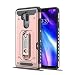 Produktbild Rosyheart LG G7 ThinQ Schutzhülle, Outdoor Hülle Tough Silikon + Hard Bumper Stoßfest Schutzhülle Kick Ständer Case Slim Armour Schale mit Kartenfach Etui für LG G7 ThinQ 6.1", Rosegold